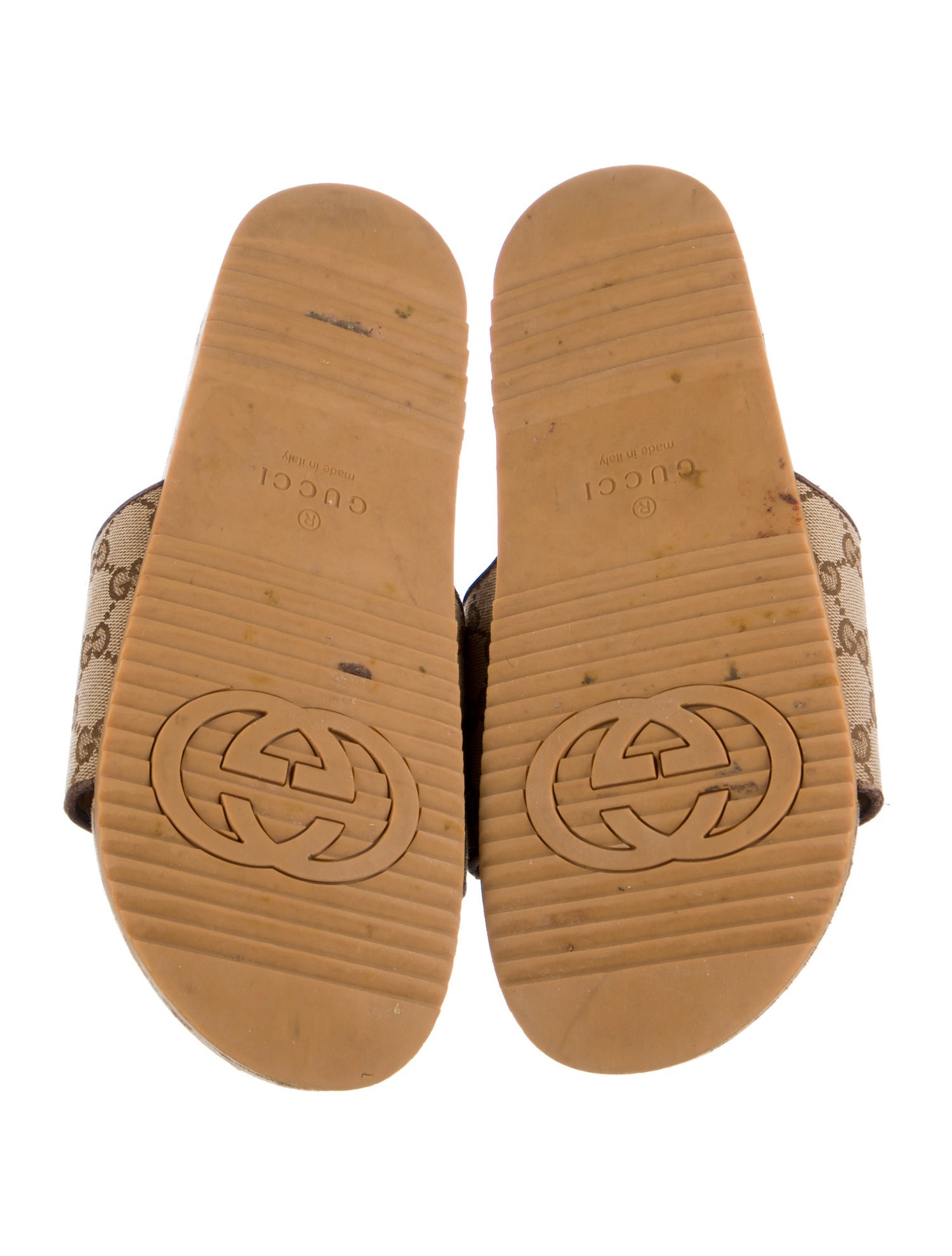 Gucci Canvas Printed Slides